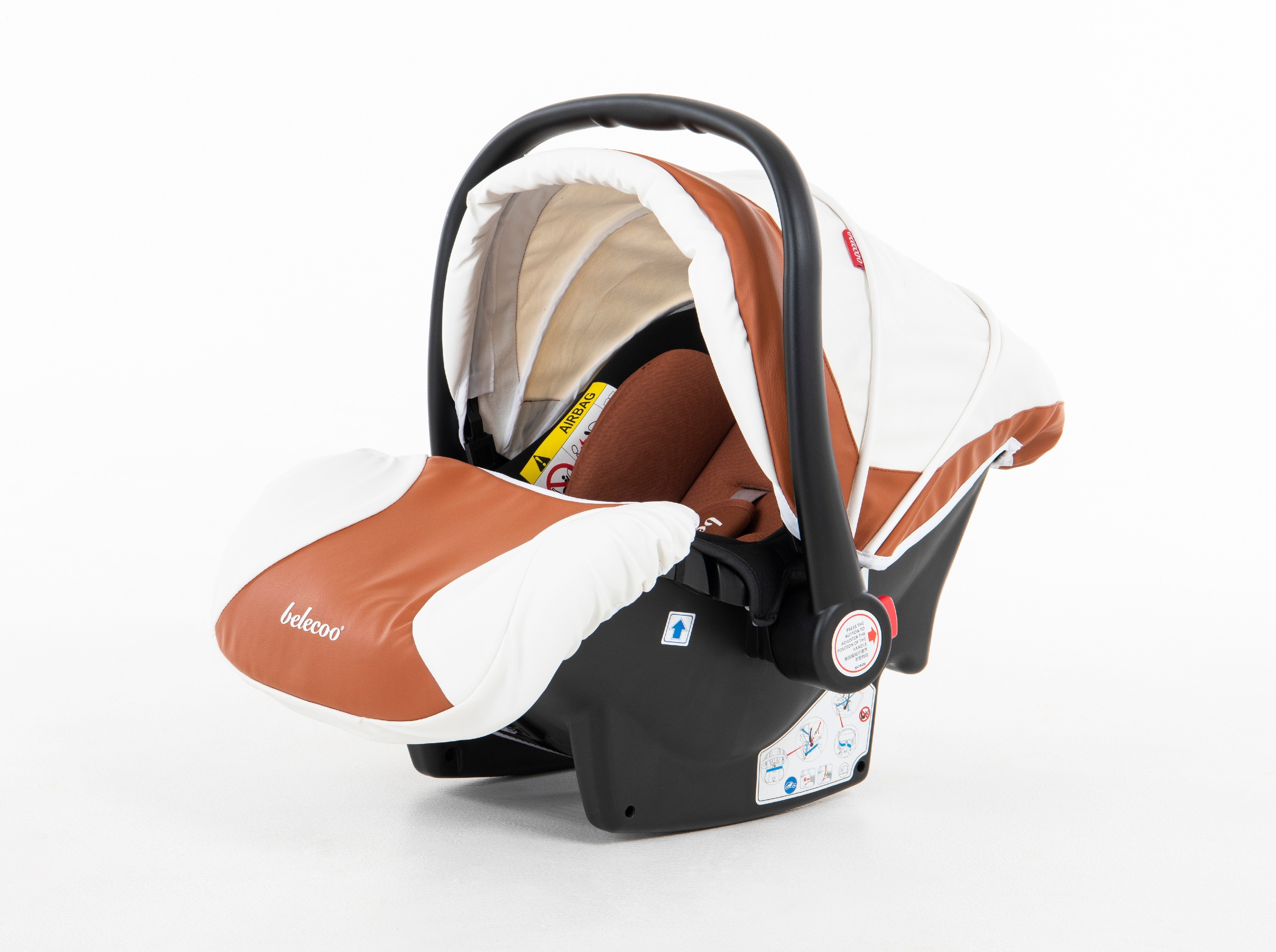Belecoo 8 أبيض وبيج - نظام سفر فاخر 4 في 1