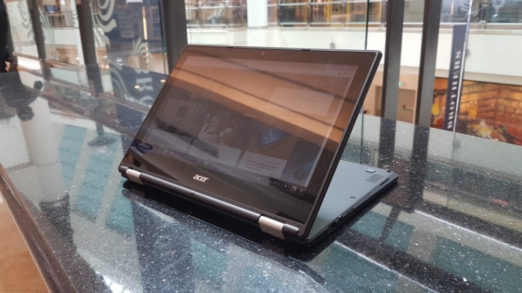 Acer R11 Convertible 2-in-1 Chromebook, 11.6in HD Touchscreen, Intel Quad-Core N3150 1.6Ghz, 4GB Memory, 32GB SSD, Bluetooth, Webcam, Chrome OS (Renewed) Chrome OS Beige