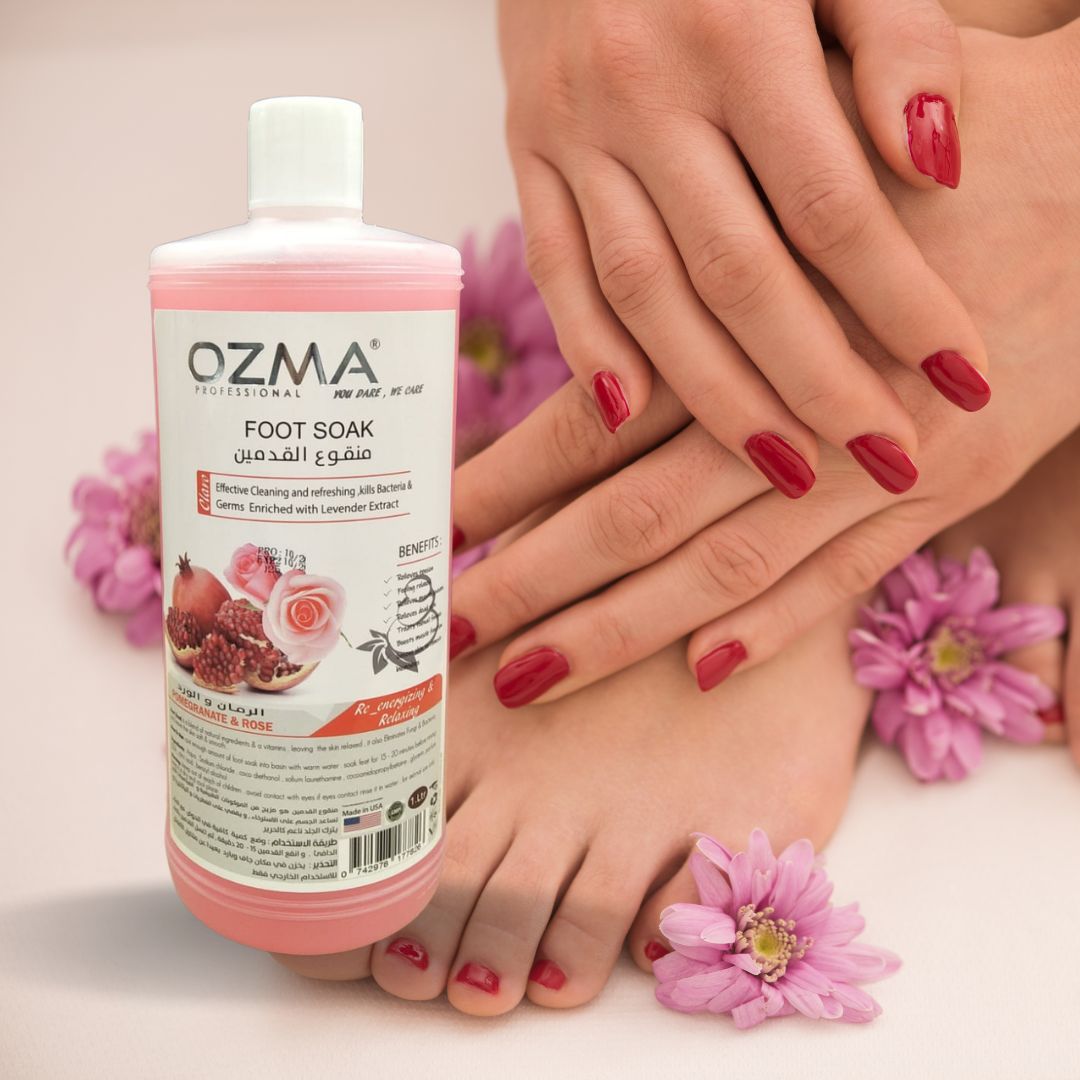 OZMA Clavo Pomegranate & Rose  foot Soak Moisturiser Callus Remover Liquid Gel 1000 ML