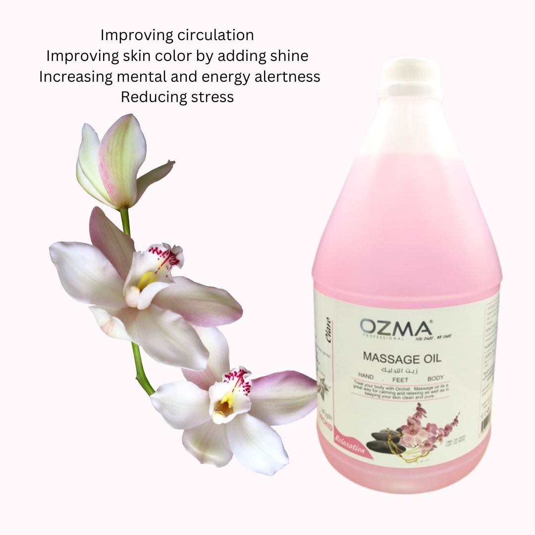 OZMA Clavo  Massage Oil  ORCHID for Dry Skin  Pure | Repair Dry Skin | Unbeatable Consistency and Quality. 3.78 L
