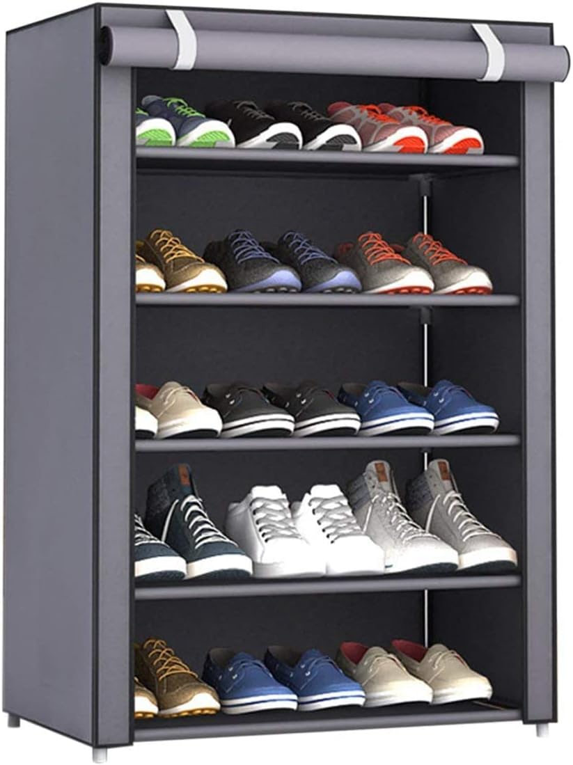 5-Layer Stylish Shoe Organizer, Shoe Rack for Entryway Hallway Storage Furniture with 5 Open Shelves Perfect for organizing shoes