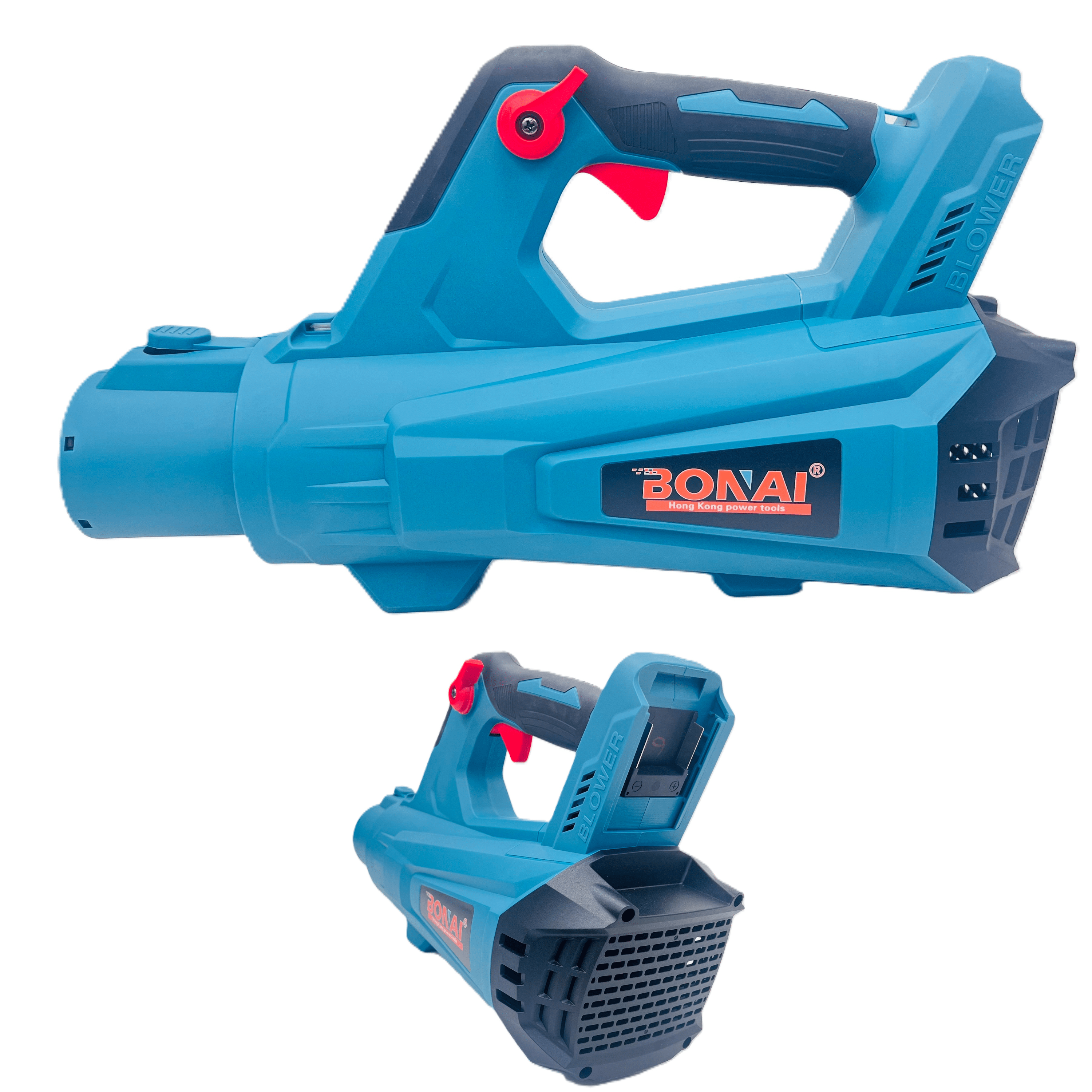 Bonai Cordless Leaf Blower, 168VF Li-Ion Battery, 24000 RPM, Lightweight Portable Blower with 2 Batteries, Charger, and Nozzles for Home, Garden, and Outdoor Cleaning, BN-HKBL020