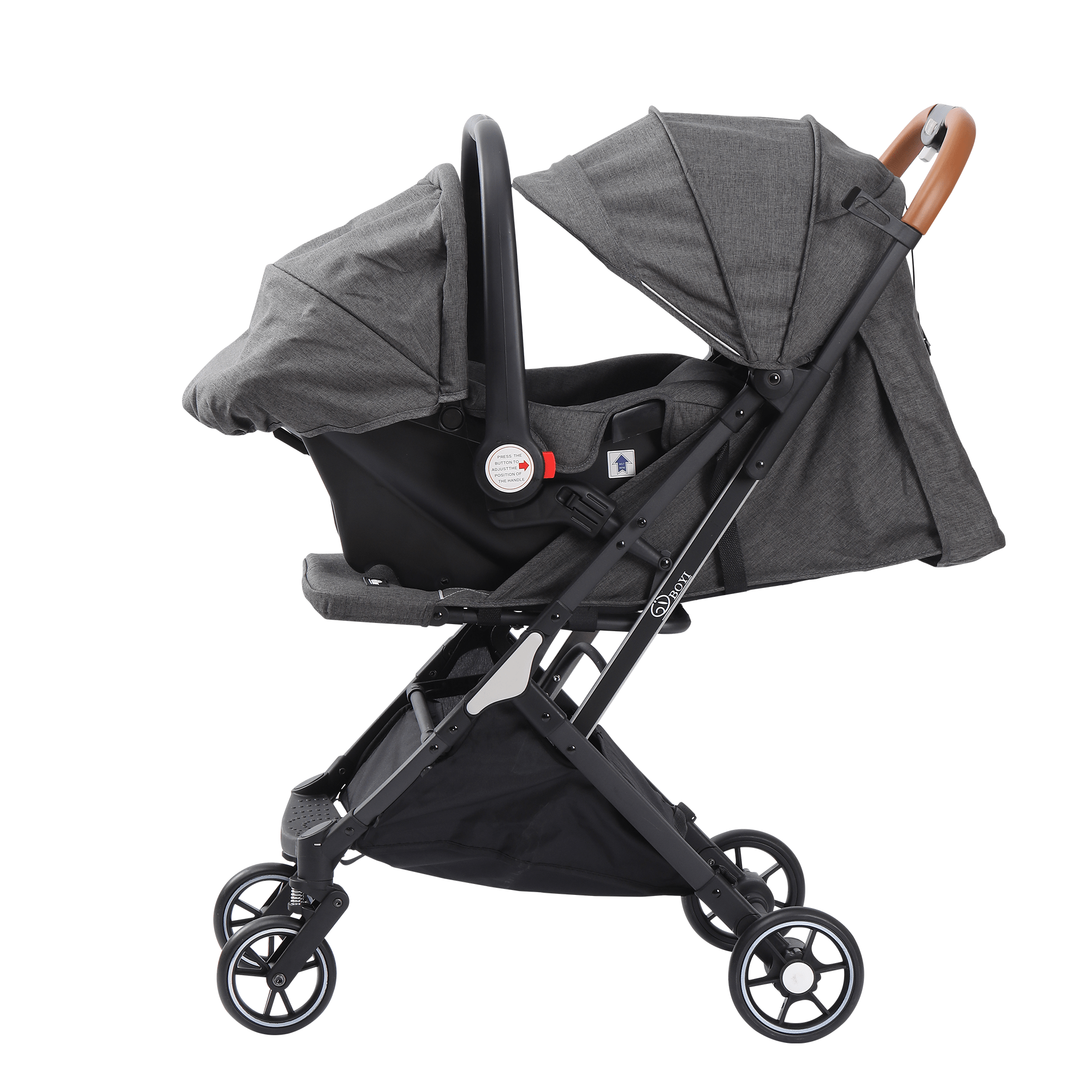 Hababy - نظام سفر Boyi - رمادي