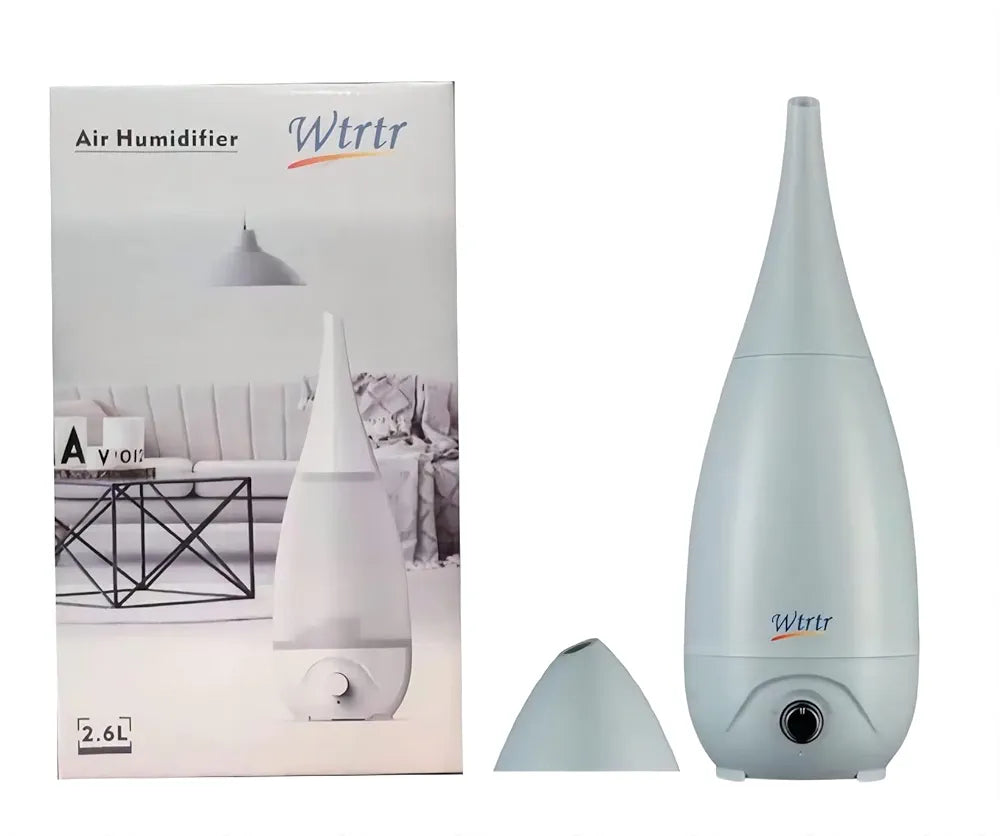 Cool Mist Humidifiers for Bedroom, Vase Design 2 Nozzle, Essential Oil Air Diffuser,Plant Humidifier Desktop Modern Room Decoration Man Woman Gift (Blue)