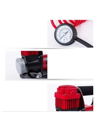 12v Portable Automatic High Pressure Car Inflator Full Metal Double Cylinder Car Wheel Quick Inflation RY-102-6