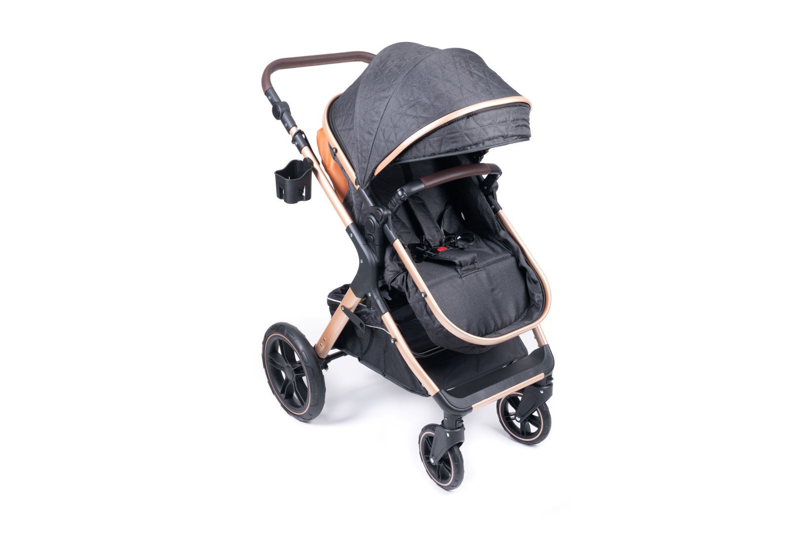 عربة أطفال فاخرة قابلة للطي من بيليكو ٢ في ١ - لون أسود