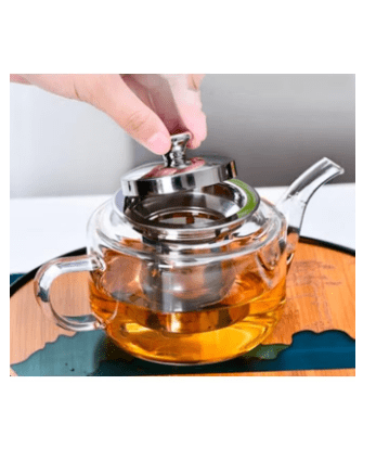 800ml Glass Teapot with Removable Stainless Steel Infuser Borosilicate Glass Tea Kettle ZH-800ml