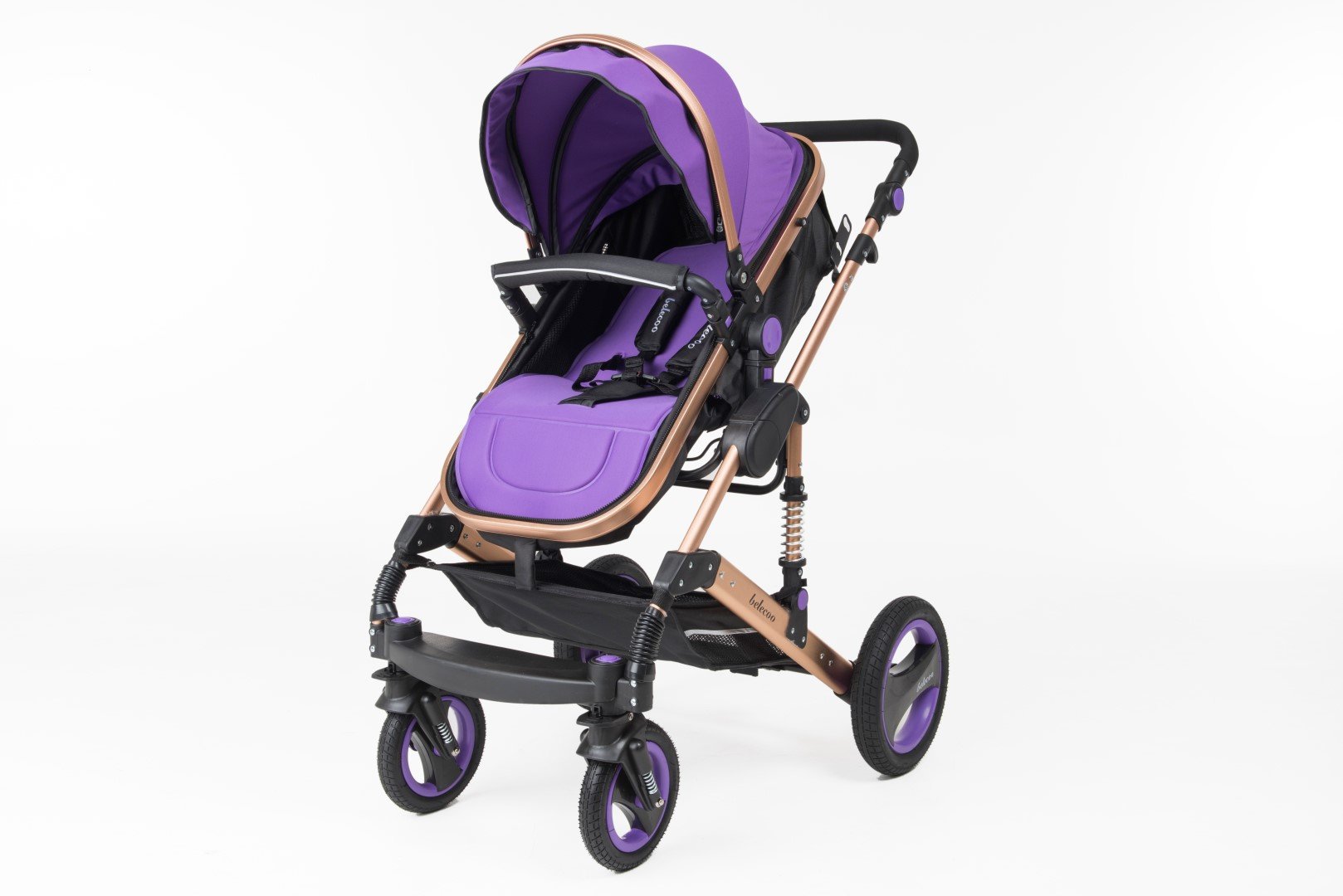 عربة أطفال Belecoo 6 Purple الكلاسيكية 3 في 1