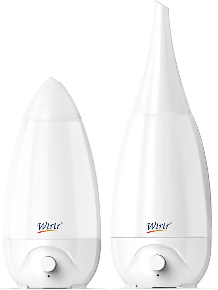 2.6L Cool Mist Humidifiers for Bedroom, Vase Design 2 Nozzle, Essential Oil Air Diffuser,Plant Humidifier Desktop Modern Room Decoration Man Woman Gift (White)