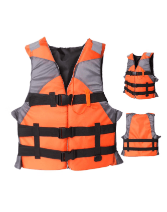 Adult Safety Life Jacket Survival Vest with Adjustable Straps and Whistle for Outdoor Water Sports Kayaking Boating Fishing Safety Jacket Vest