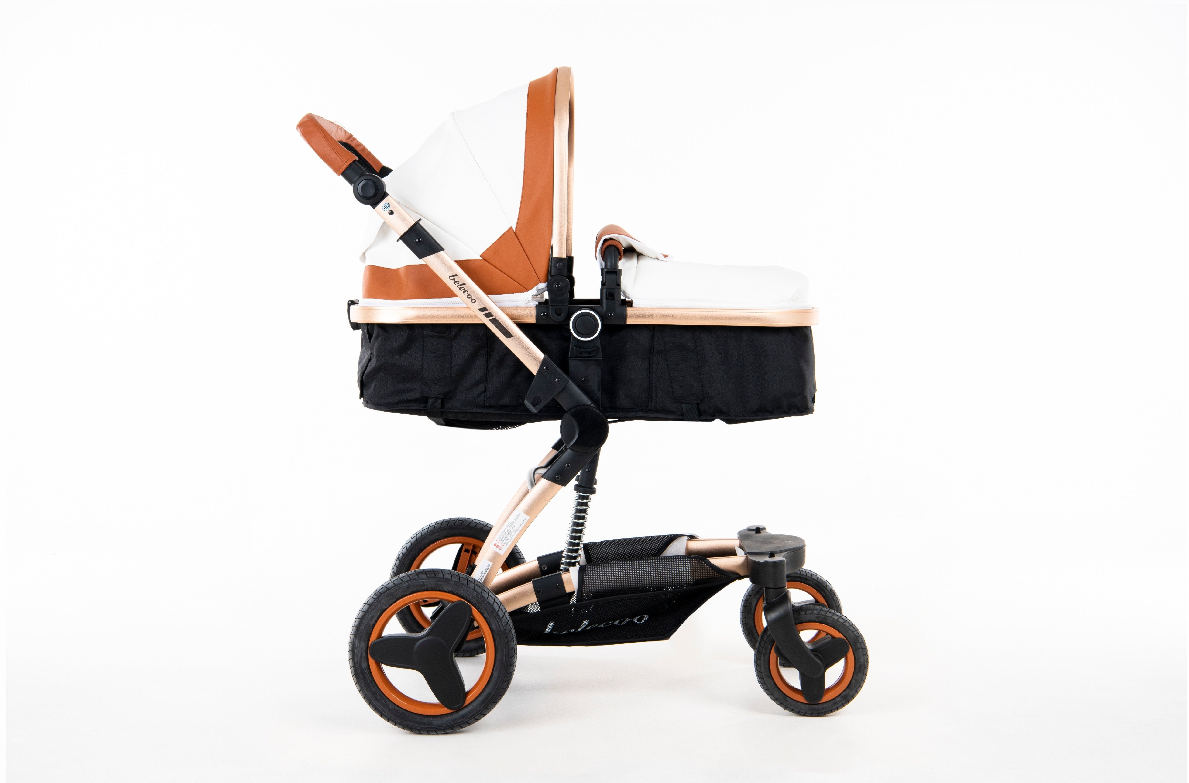 Belecoo 8 أبيض وبيج - نظام سفر فاخر 4 في 1