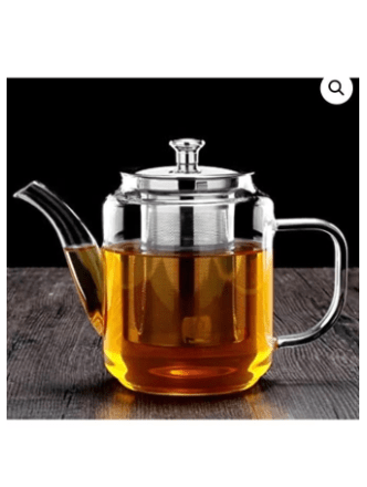 Glass Teapot  with Infuser for Loose Tea - 1800ml Stove Top Safe Borosilicate Clear Glass Tea Pot ZH-1800