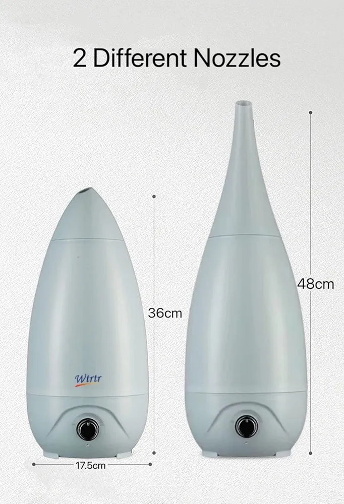 Cool Mist Humidifiers for Bedroom, Vase Design 2 Nozzle, Essential Oil Air Diffuser,Plant Humidifier Desktop Modern Room Decoration Man Woman Gift (Blue)