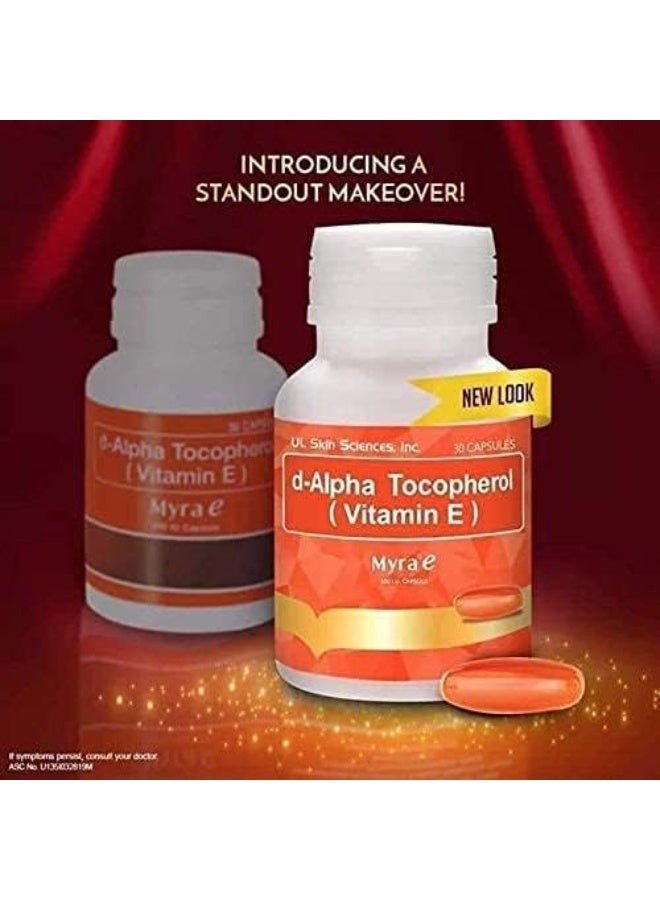 Myra E 400 IU Vitamin E d-Alpha Tocopherol (30 Capsule)