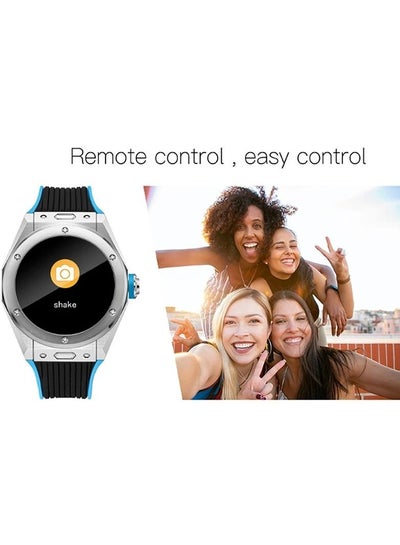 Smart watch Silicone Band Bluetooth 5.0 Android IOS Support Smart Wristwatch Blue White