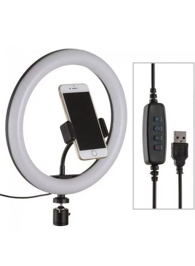 LC-330 LED Selfie Ring Fill Light With Stand And Phone Holder - Black