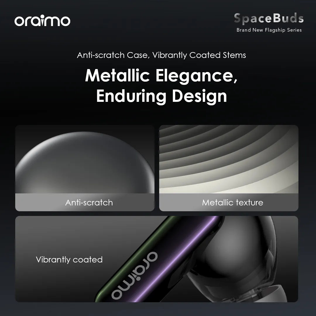 Oraimo SpaceBuds Hybrid ANC Wireless Earbuds OTW-630 - Space Grey