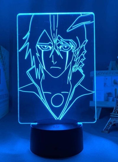 متعدد الألوان 3D ضوء أنيمي بليتش Ulquiorra Cifer للديكور المنزل المزاج ضوء هدية عيد ميلاد رائع الاكريليك LED ليلة مصباح التبييض مع جهاز التحكم عن بعد