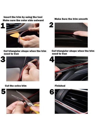 Car Interior Decoration Strip Door Window Edge Seal Guard Protector With Trim Tool