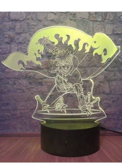 Naruto Night Light 7 Color Changing LED Bedside Lighting Namikaze Minato Model Desk lamp Home Decor Bulbing Teen Xmas Bulb (Namikaze Minato )