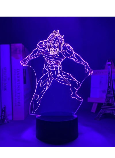أنيمي ثلاثية الأبعاد LED مصباح مانغا ثلاثية الأبعاد ضوء الليل شخصيات كرتونية ث/أنيمي هدايا العيد أنيمي هدايا عيد ميلاد RGB 16 ألوان ث/التحكم عن بعد