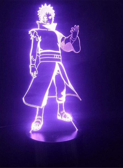 متعدد الألوان 3D الوهم مصباح أدى ضوء الليل ناروتو اوتشيها حزام التربة للبنين غرفة الاطفال ديكور الجدول مصباح أفضل هدايا عيد ميلاد للأطفال