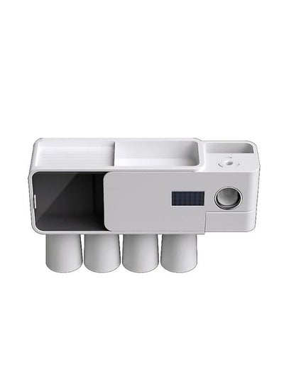 Multi-function Disinfection Toothbrush Sterilizer with Toothpaste Squeezer and 4 Cups