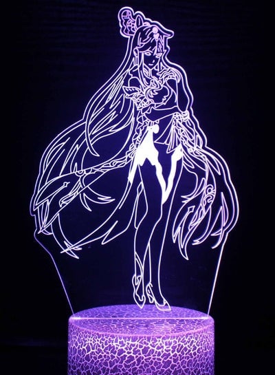 3D Illusion Light LED Night Light Genshin Impact Game Figurine Lamp Lighting LED Sensor Color Changing with Remote Control