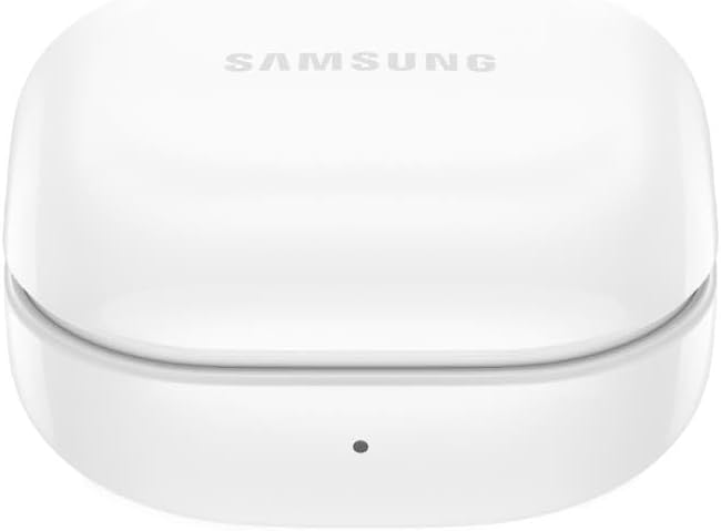 سماعات أذن لاسلكية Samsung Galaxy Buds FE، إلغاء الضوضاء النشطة، ملاءمة مريحة، 3 ميكروفونات، تحكم باللمس، صوت جهير عميق، أبيض