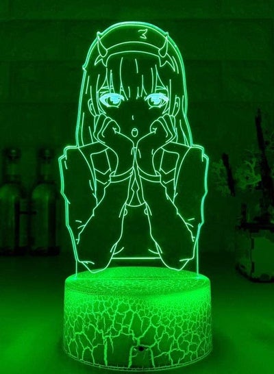 3D Night Light Illusion Led Lamps Decor lamp for Kids New Led Night Light Zero Two Figure Table 3D Lamp for Bed Room Decor Light Anime Waifu Gift Darling in The Franxx Zero Two Lamp