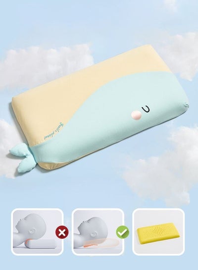 وسادة من الإسفنج الذكي مع غطاء تبريد - وسادة ناعمة ومسطحة ورفيعة للأطفال الصغار