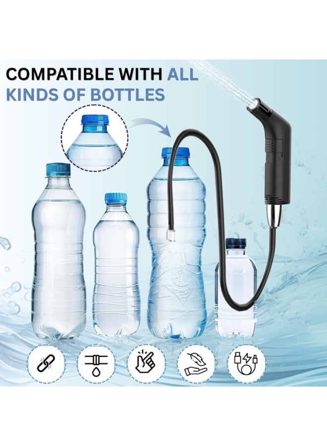 Portable Bidet – Rechargeable Travel Shattaf with 2.3L Water Tank, 2-Speed Flow Control, 1.2M Hose & Carrying Bag – Ideal for Camping, Travel, and Personal Hygiene (Black)