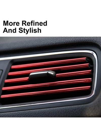 مكيف هواء سيارة منفذ الهواء شرائط زخرفية قابلة للانحناء لتقوم بها بنفسك شرائط زخرفية عالمية لمعظم منافذ الهواء 20 قطعة