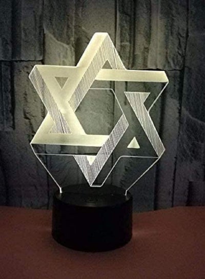 Five Pointed Star 3D Light Seven C five Gift 3D Small Night Light New Year Decorations Gift for Baby Room Lights
