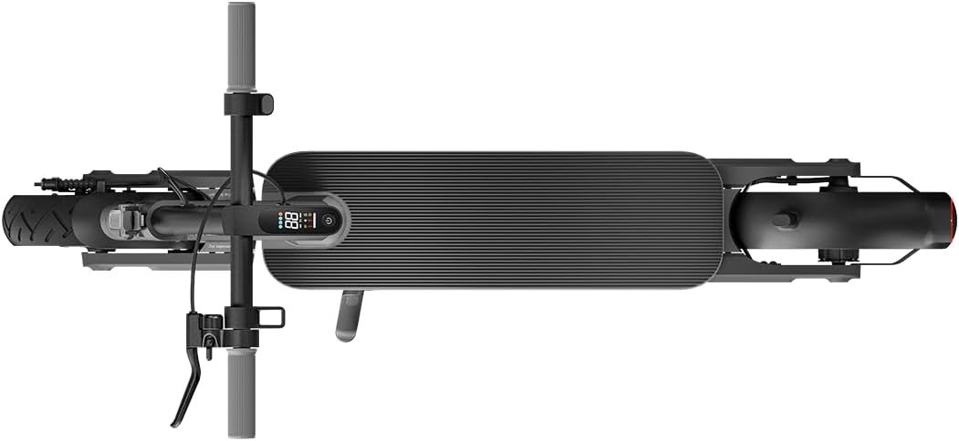 سكوتر شاومي الكهربائي ٤ ألترا أسود مع نظام تعليق مزدوج، سرعة قصوى ٢٥ كم/ساعة | مدى ٧٠ كم، عمر بطارية طويل جدًا | إطار شاومي دوراجيل ١٠ بوصات، موديل ٢٠٢٣، ١٢٦٠×١٢٠٠ مم