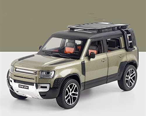 NC Green 1/24 Diecast Pull Back Model Car Toy Collection Sound Light for Land Rover New Defender 110