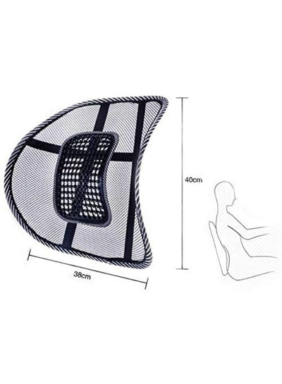 شبكة دعم الظهر للسيارة مع خرزات التدليك مصممة بشكل مريح لتوفير الراحة وتخفيف آلام أسفل الظهر