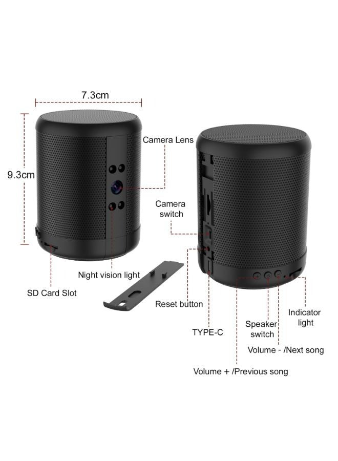 Rechargeable 4K HD Mini Wifi Camera Portable Bluetooth Speaker Home Security Camera