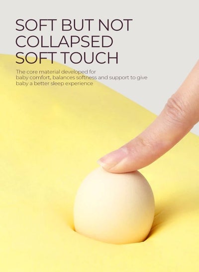 وسادة من الإسفنج الذكي مع غطاء تبريد - وسادة ناعمة ومسطحة ورفيعة للأطفال الصغار