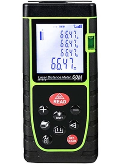 مقياس مسافات ليزر رقمي 60 متر مستشعر زاوية إلكتروني محدد المدى بالليزر