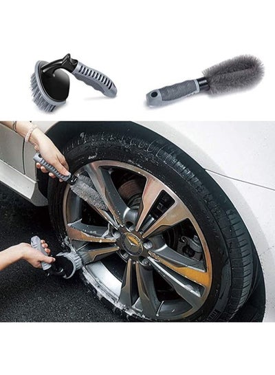 3 Pieces Wheel Brush Rim Cleaning Brush Multipurpose Use For Wheels Rims