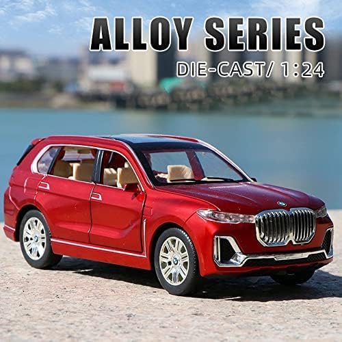 سيارة لعبة EROCK 1/24 BMW X7 SUV نموذج سيارة لعبة مصبوبة، سيارة لعبة من سبائك الزنك قابلة للسحب للخلف مع صوت وضوء للأطفال الأولاد والبنات، هدايا عيد الميلاد، مقتنيات.