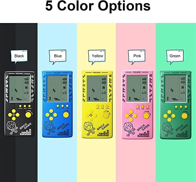 وحدة تحكم ألعاب ECVV لعبة مكعبات كلاسيكية ألعاب ألغاز لاعب آلة ألعاب محمولة ألعاب مكعبات