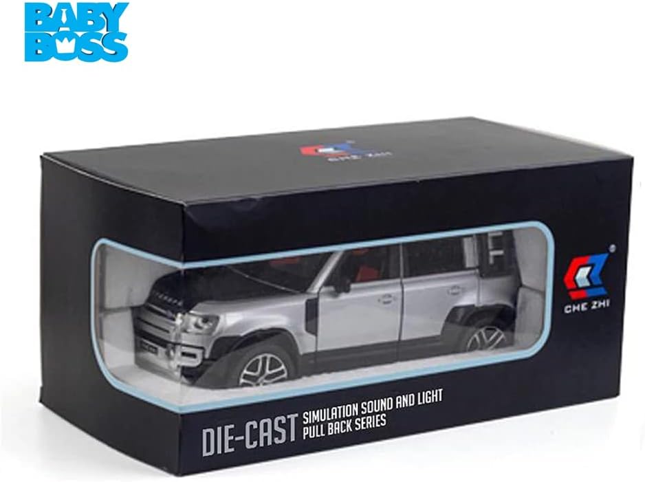 سيارة بيبي بوس ديفندر مصبوبة بمقياس 1:24 مع إضاءة وصوت للأطفال