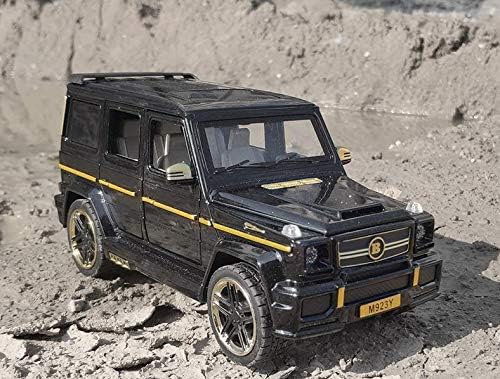 سيارة مرسيدس بنز G65 موديل LJHLJH مصبوبة ومتحركة بمقياس 1:24 مصنوعة من سبائك الزنك، لعبة أطفال مع صوت وأضواء حقيقية، هدايا عيد الميلاد للأولاد، مقتنيات مع بطاقة حاجز
