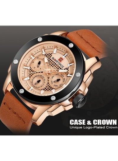 NAVIFORCE 9116 New Luxury Brand Waterproof Quartz Watch Men Military Leather Sports Watches Man 24 Hours Date Clock Religion Masculine