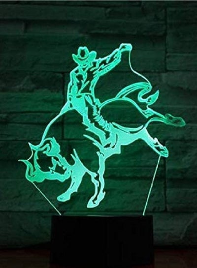 Spanish Style Led Night Light for Bullfighting Decorative Lamp for Bedroom Office Room Unique Gift for 3D Bullfighter Lamp