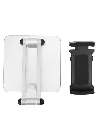 Adjustable Portable Universal Rotatable Metal Mobile Tablet Desktop Stand Silver/Black