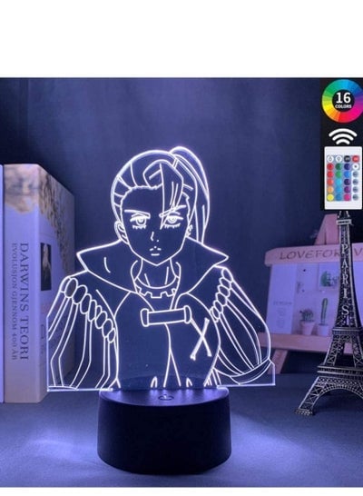 الخطايا السبع المميتة أريحا Led ضوء الليل للمنزل ديكور غرفة نوم مانغا المزاج ضوء أنيمي الجدول مصباح ثلاثية الأبعاد أريحا أداة مع جهاز التحكم عن بعد