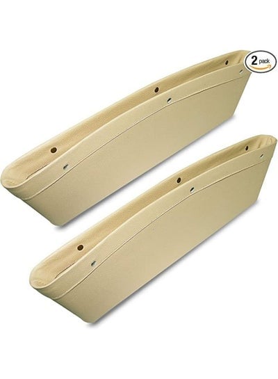 2 Pieces Car Seat Gap Organizer Car Seat Gap Filler PU Leather Car Storage Box Universal Fit in Between